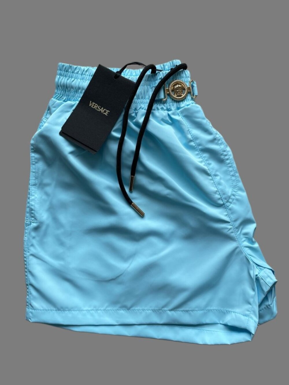Versace Men's New Nylon Short Blue Large